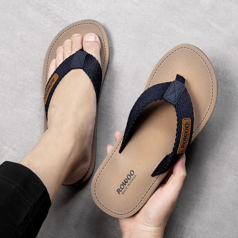 Comfortable Casual Summer Flip Flops with Cotton Straps