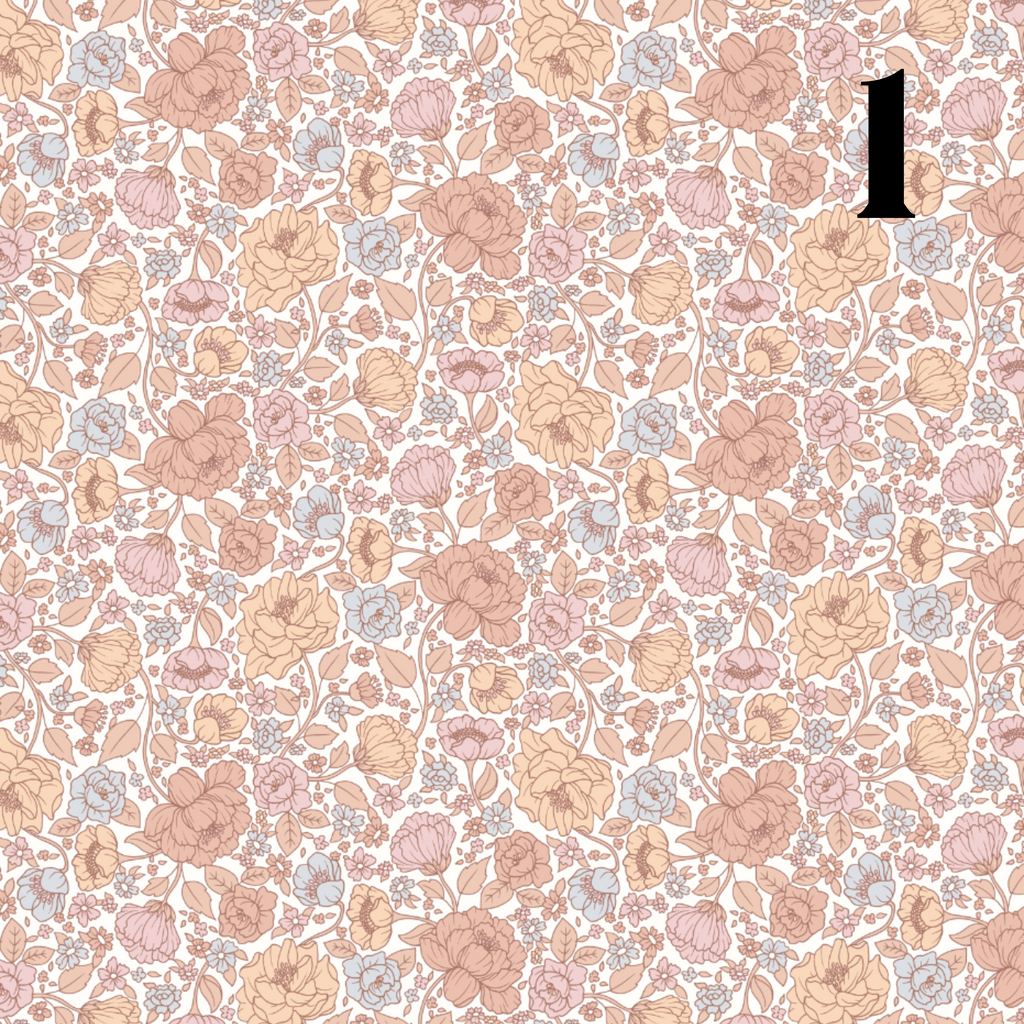 Jenny Floral Removable Wallpaper in Pink, Yellow, and Blue