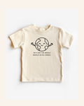Baby wearing a He's Got the Whole World In His Hands graphic t-shirt, soft fabric, comfortable fit.