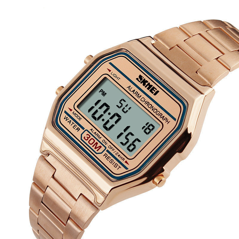 Retro Digital Sport Wristwatch with Alarm and Stopwatch