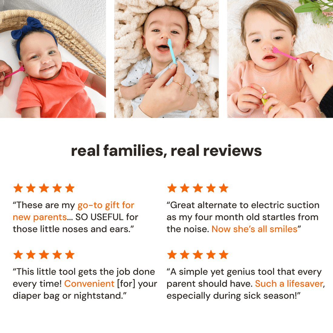 3-Pack Dual-Ended Nasal & Ear Cleaner Tool for Infants
