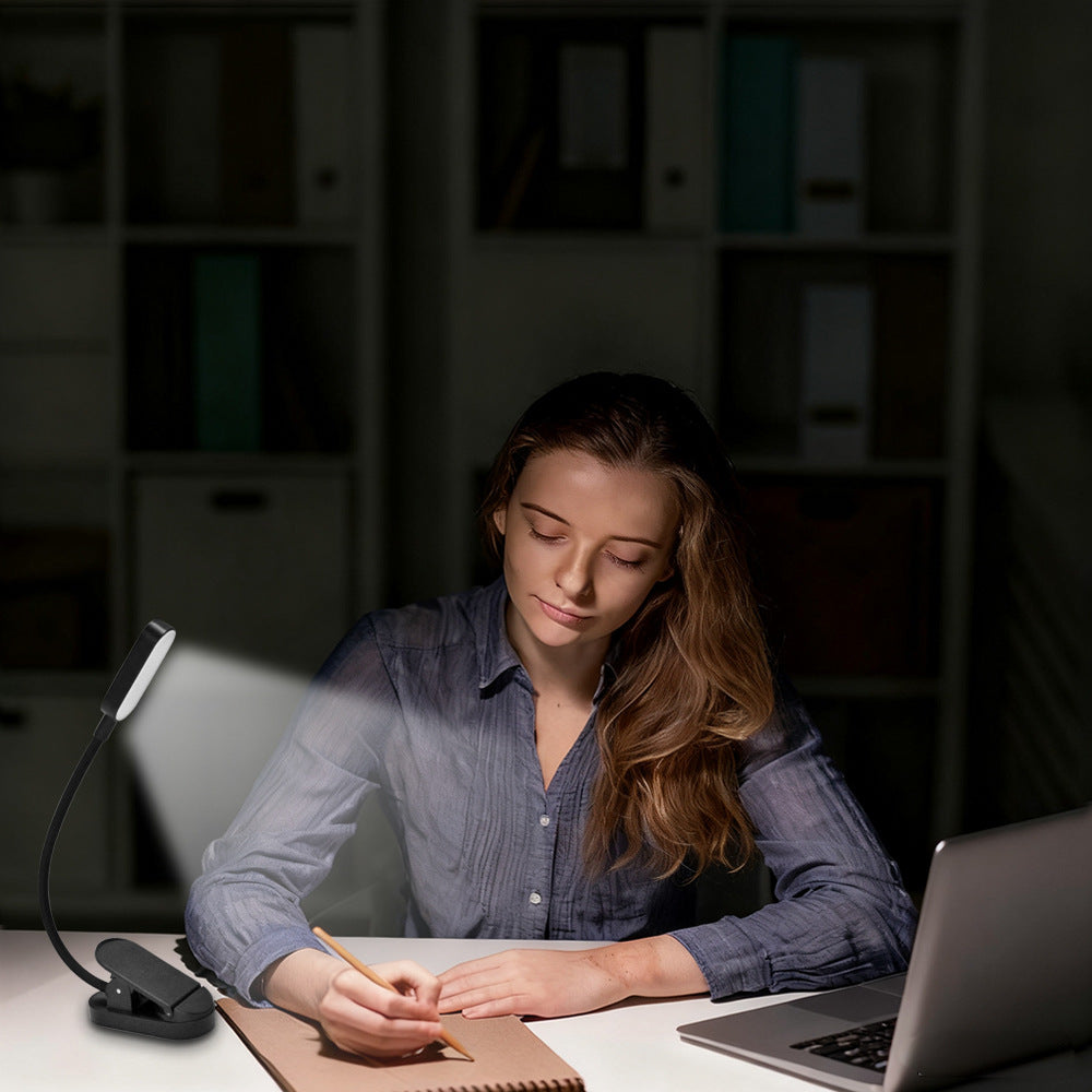 Portable LED Clip-On Desk Lamp with 3-Mode Dimmable Light