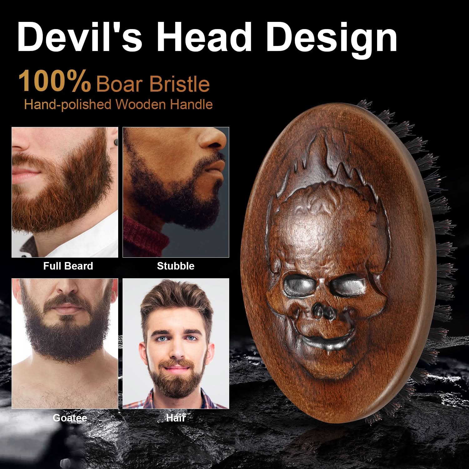 Inferno Styler Portable Military Brush for Hair and Beard Care