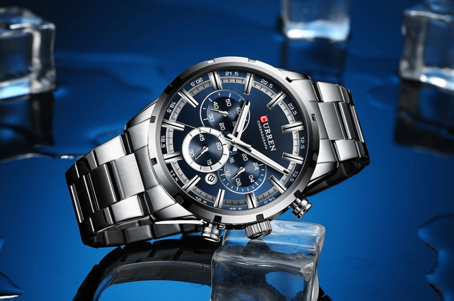 CURREN Men's Waterproof Sport Chronograph Watch with Date Display