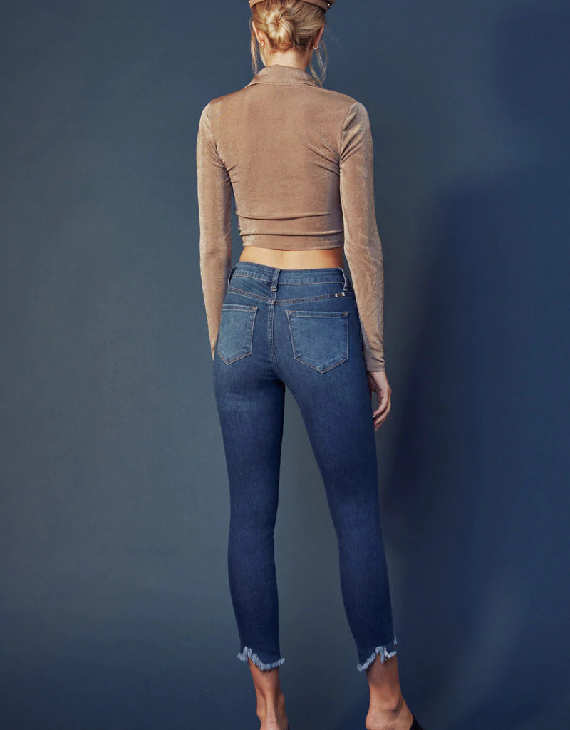 Dayana High Rise Ankle Skinny Jeans in Medium Wash