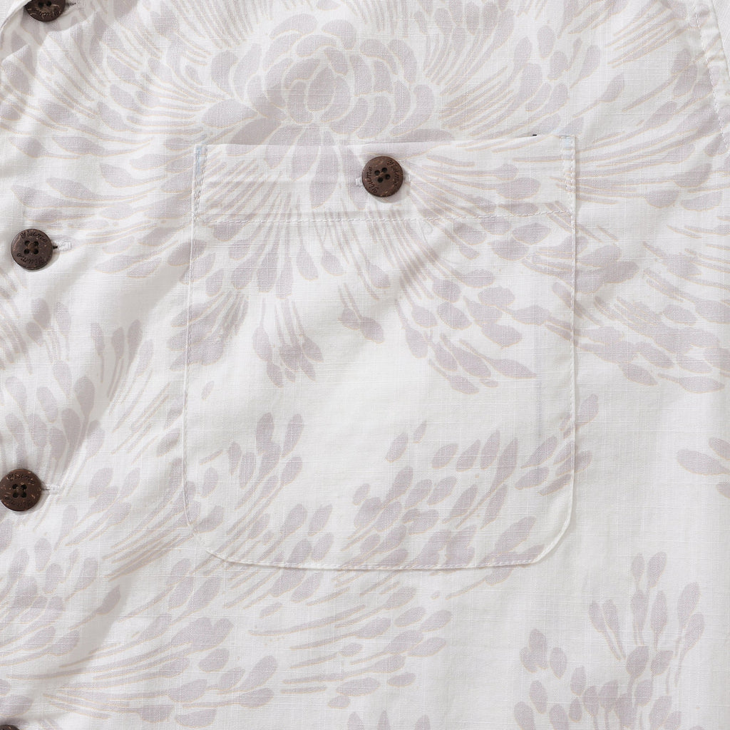 Men's Floral Hawaiian Shirt, Resort-Wear Camp Collar Cotton
