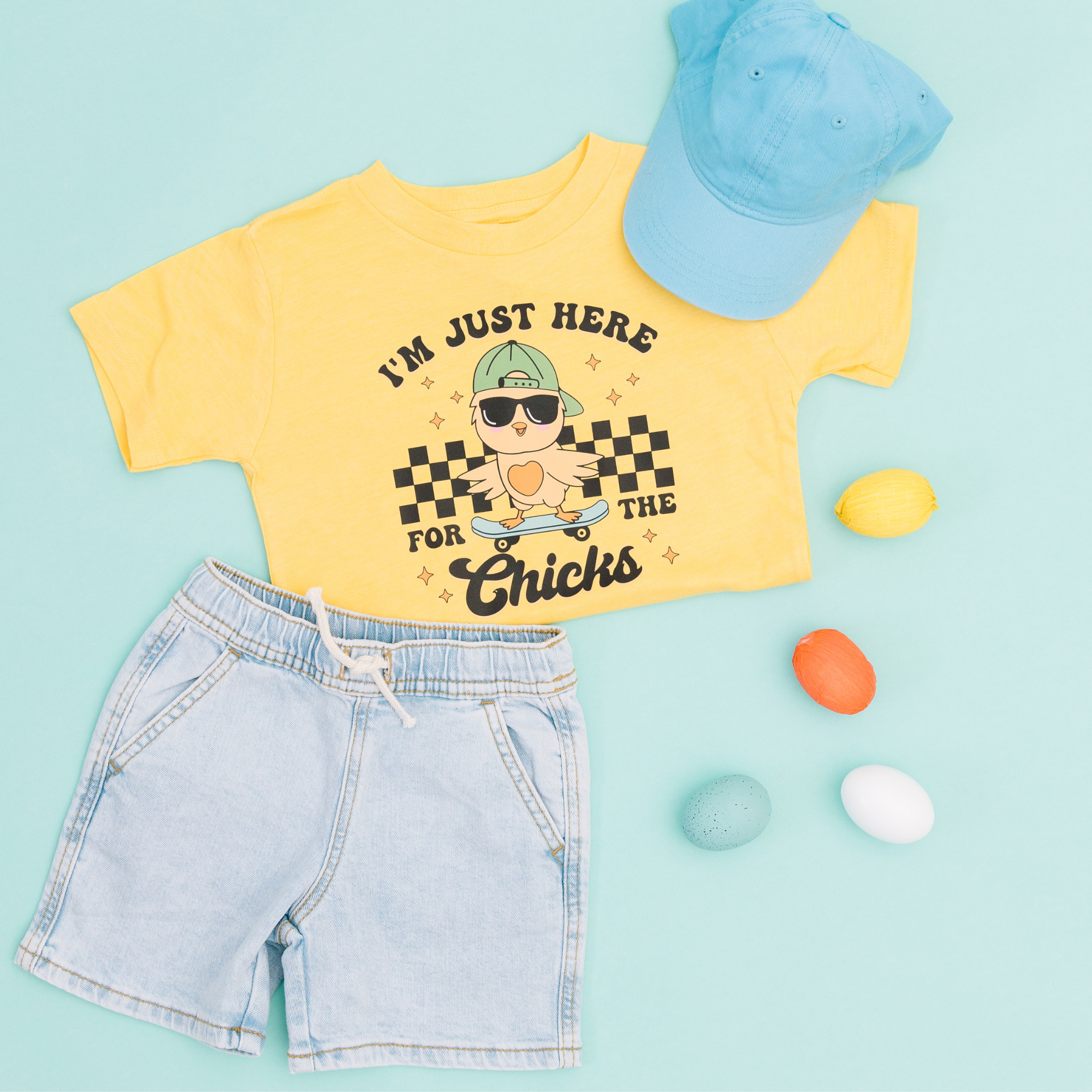 Just Here for the Chicks Easter Shirt
