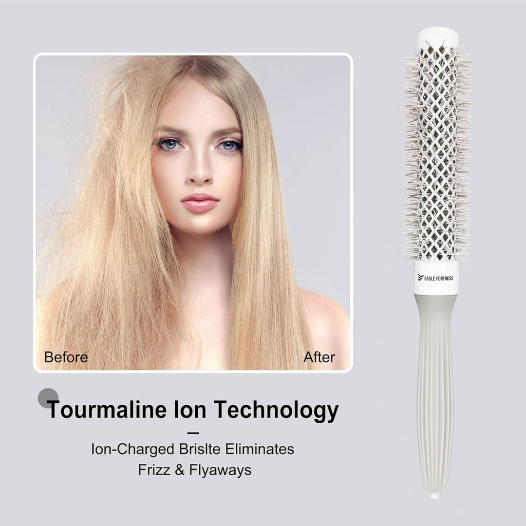 1.26in Ceramic Ionic Extended Barrel Round Hair Brush for Blowouts