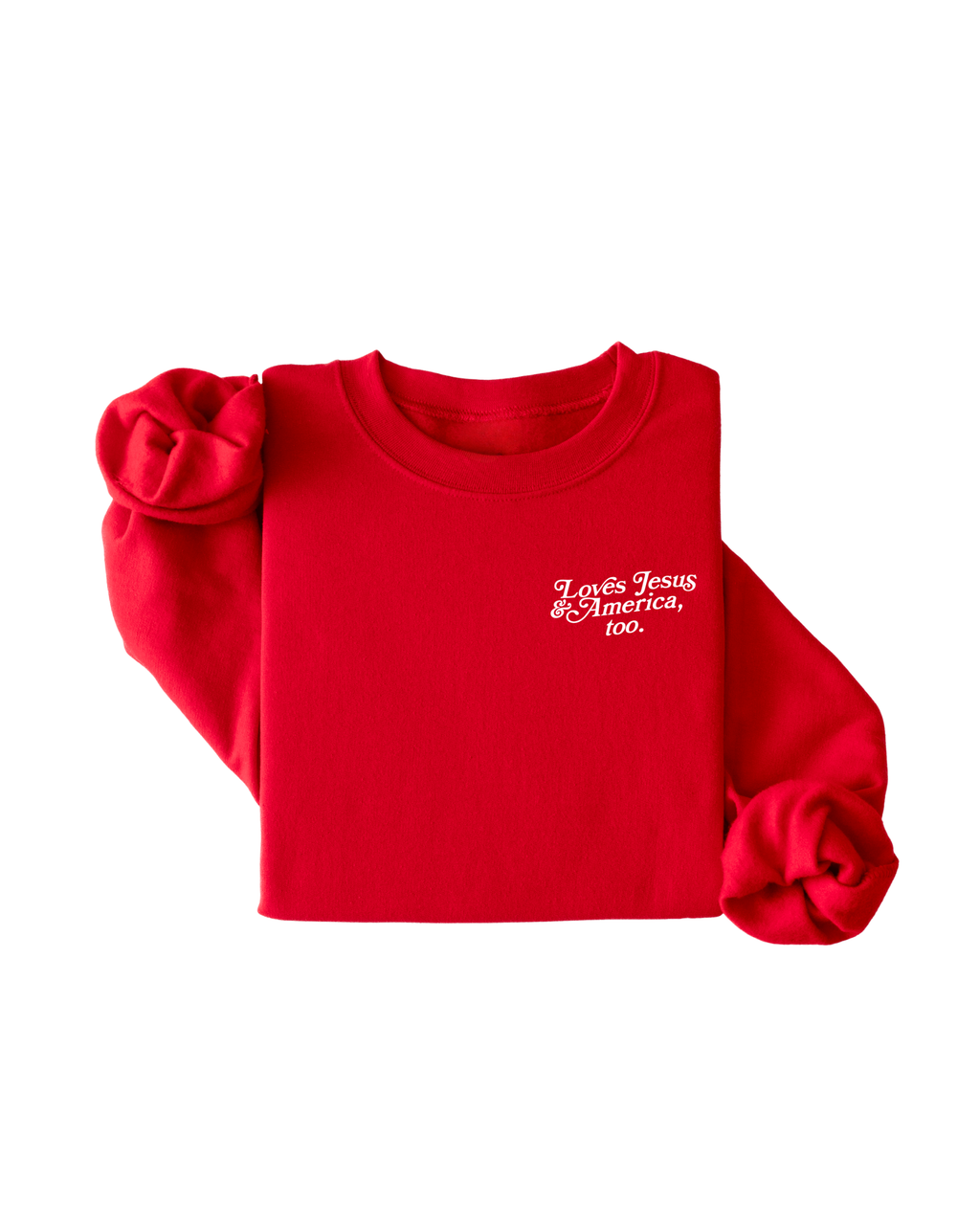 Loves Jesus + America Sweatshirt Pullover