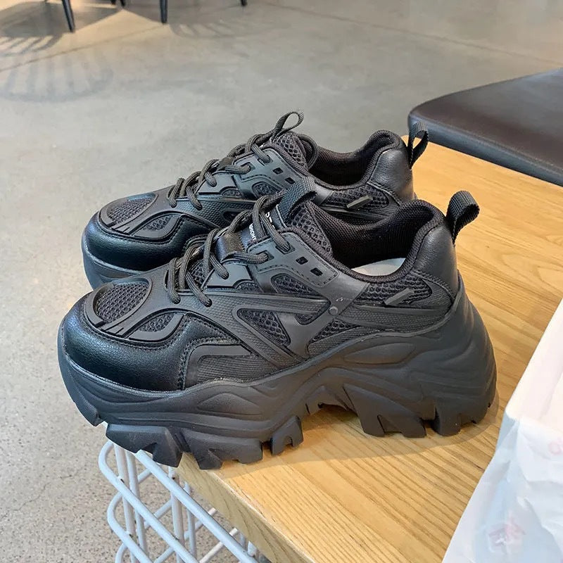Women's Chunky Platform Fashion Sneakers, Thick Sole Trainers