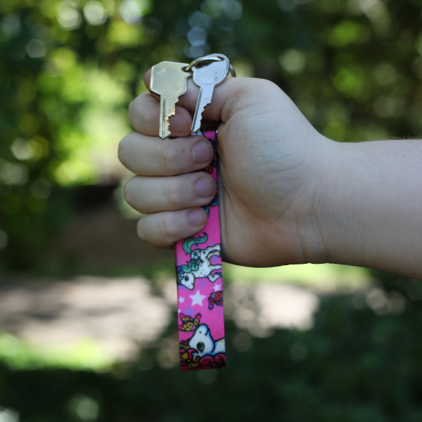 Cartoon Unicorn Keychain Wrist Lanyard
