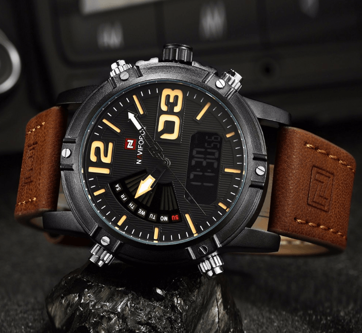 Multifunction Digital Analog Sports Watch with Alarm & Stopwatch