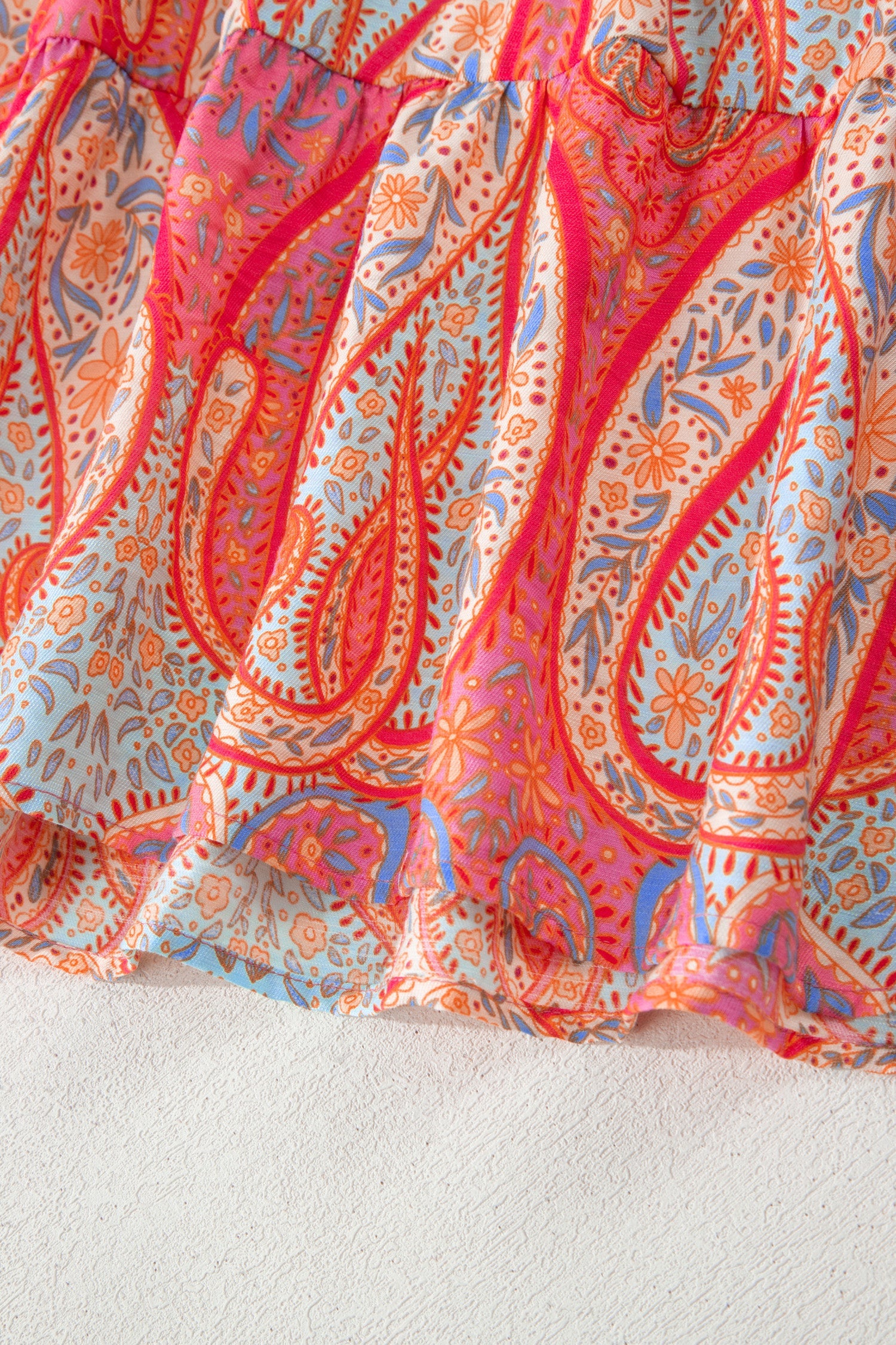 Luz Sleeve Boho Maxi Dress - Vibrant Floral A-Line Vacation Dress