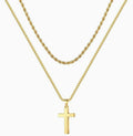 Cross Pendant, Copper, Gold-plated And Silver-plated