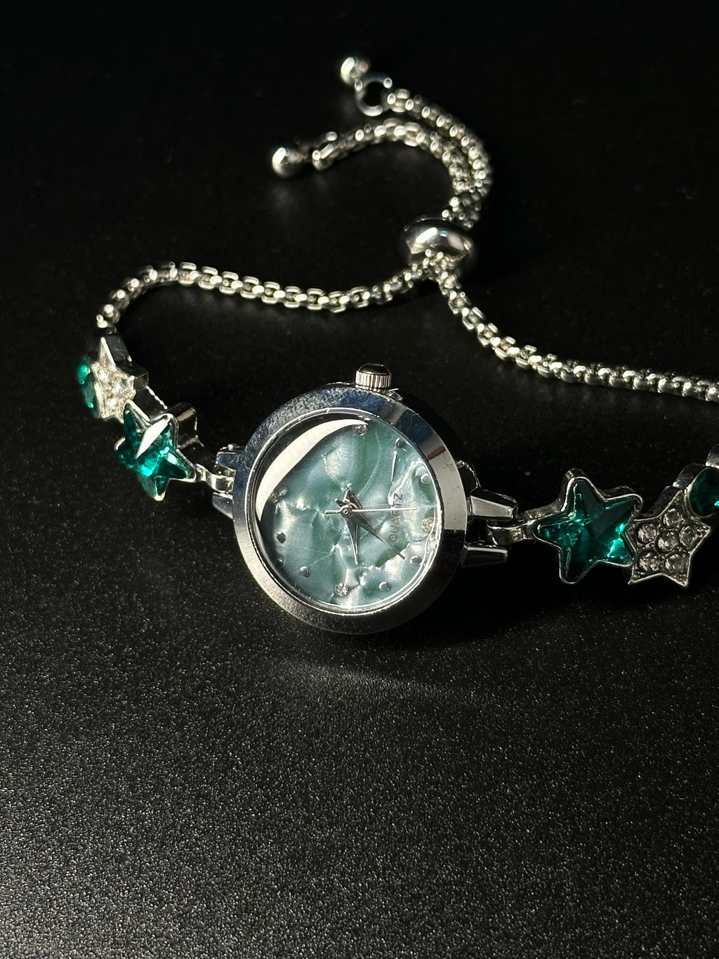 Green Diamond-studded Star Watch