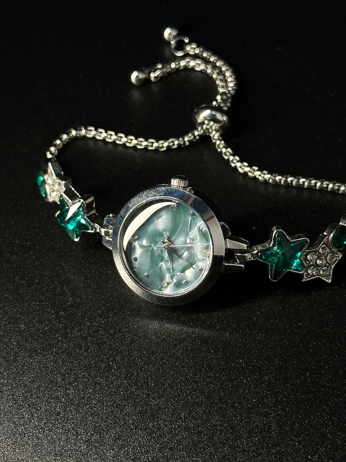 Green Diamond-studded Star Watch