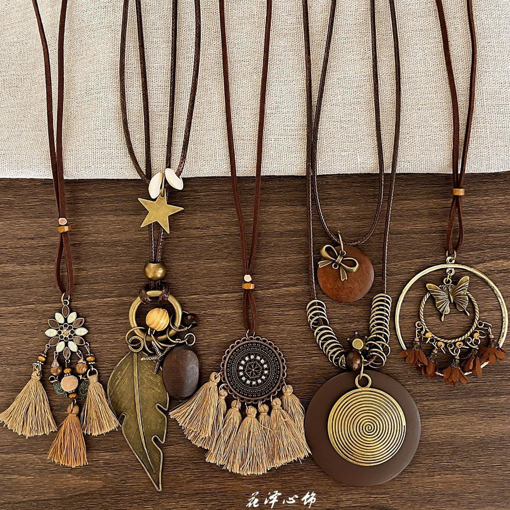 Ethnic-style Womens Retro High-end Sweater Chain Accessory