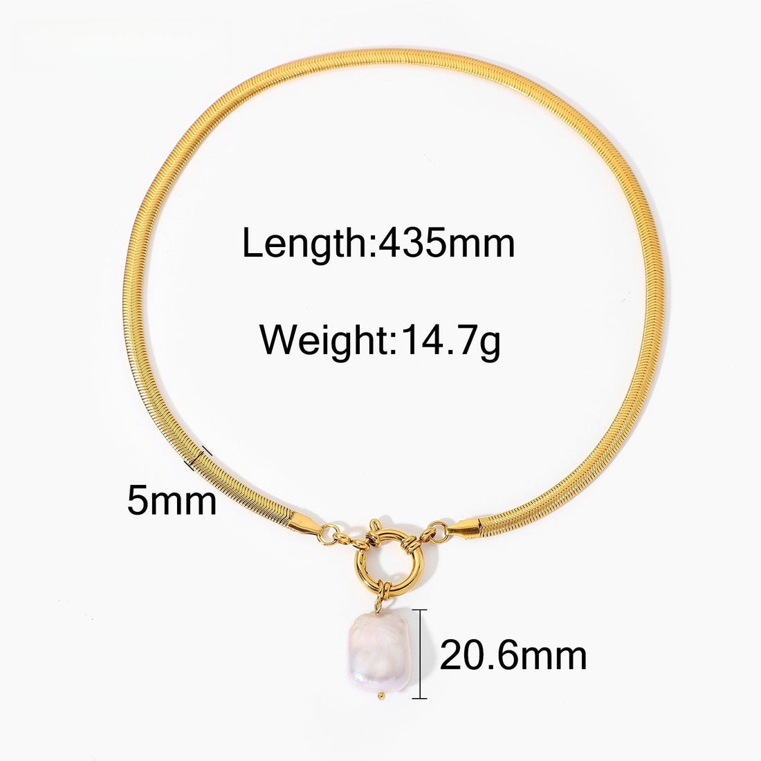 Sophisticated 18K Gold Pearl Sweater Chain Necklace