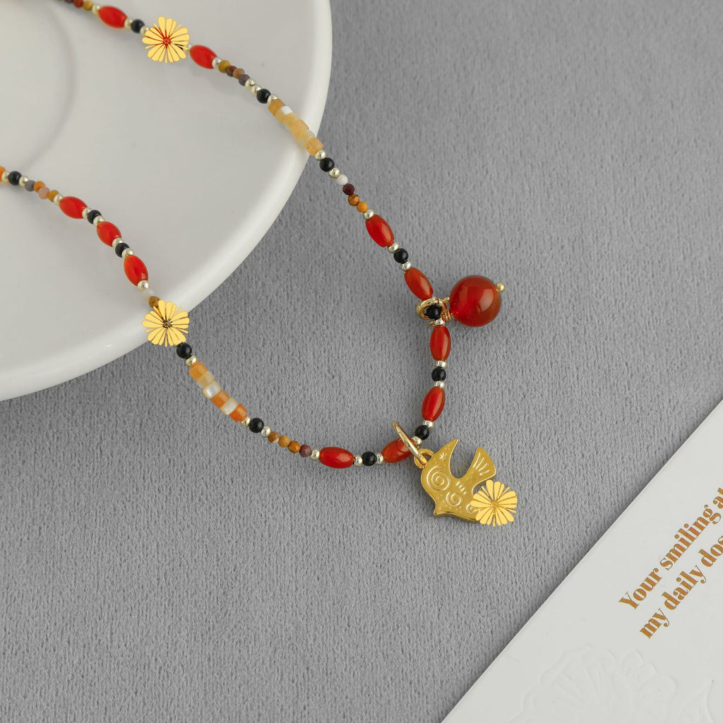 Handmade Bird Necklace New Chinese Style Ethnic Minimalist Jewelry