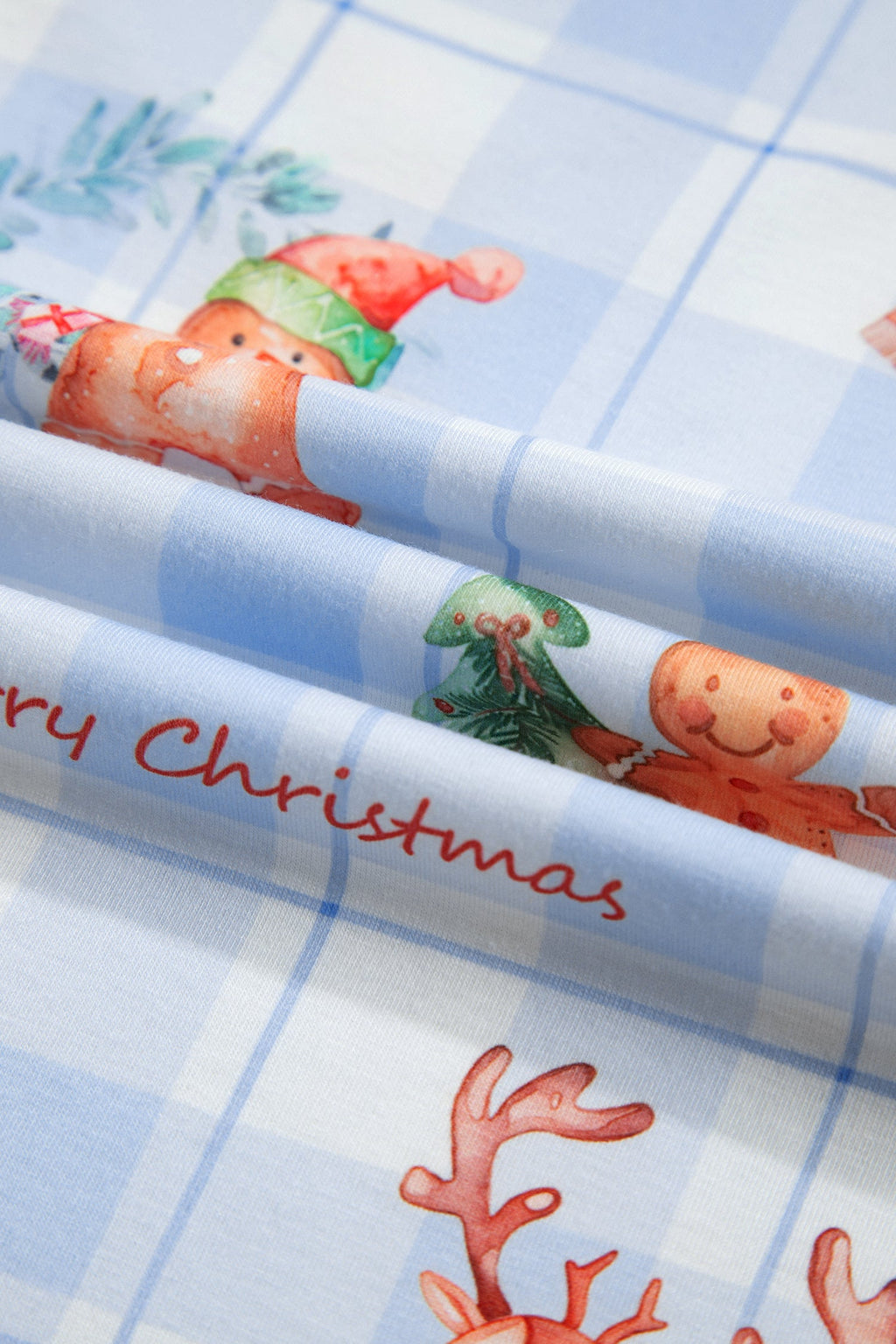 Christmas Plaid Ruffle Shirt & Pants Pajama Set