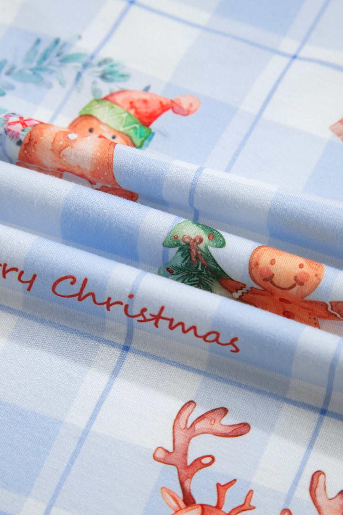 Christmas Plaid Ruffle Shirt & Pants Pajama Set