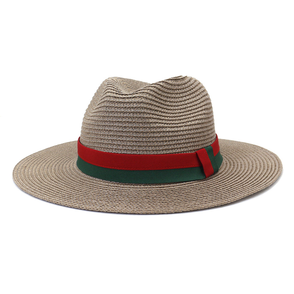 Plain Straw Sun Hat - Unisex Wide Brim Beach & Outdoor Hat