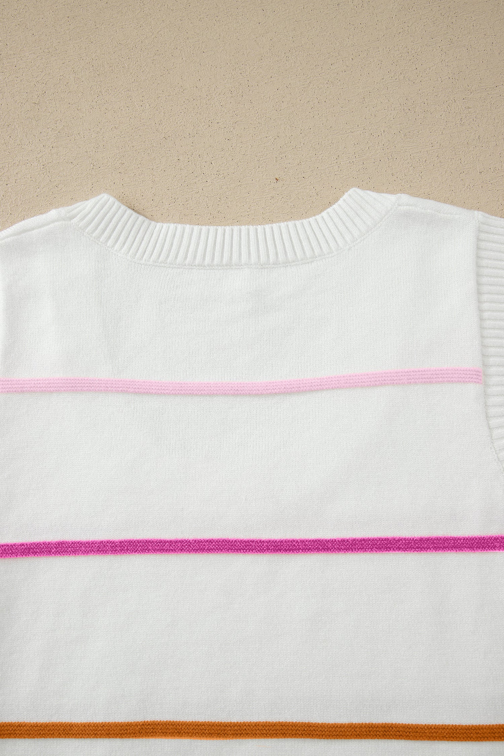 Soraya Multi-Color Striped Ribbed Knit Sweater Tank