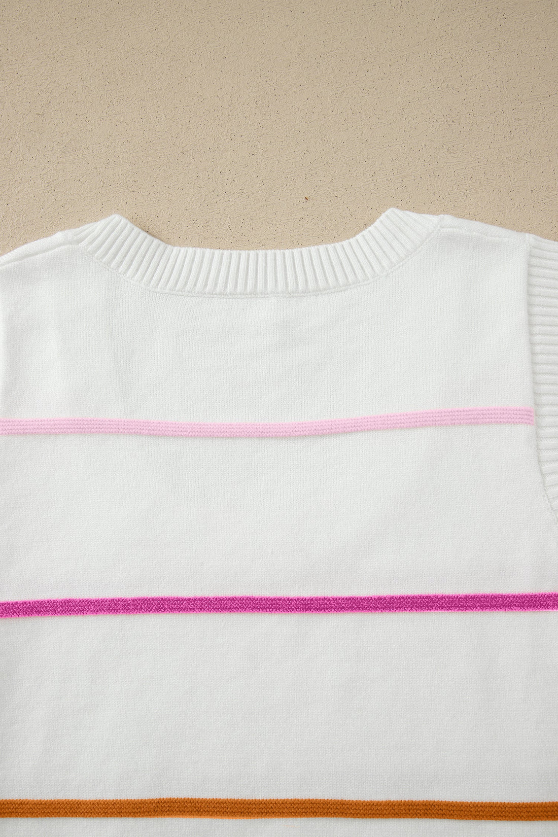 Soraya Multi-Color Striped Ribbed Knit Sweater Tank