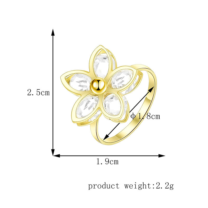 Fashion New Ladies Copper Ring Geometric Copper Ring