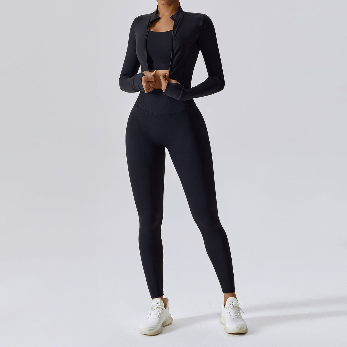 Women's High-Waist Three-Piece Activewear Set
