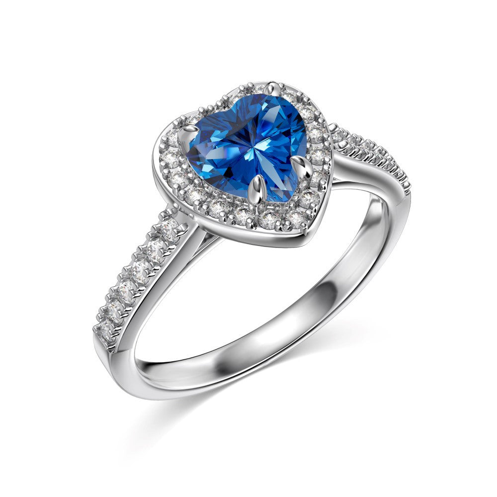 12 Zodiac Colorful Zircon Silver Ring for Women