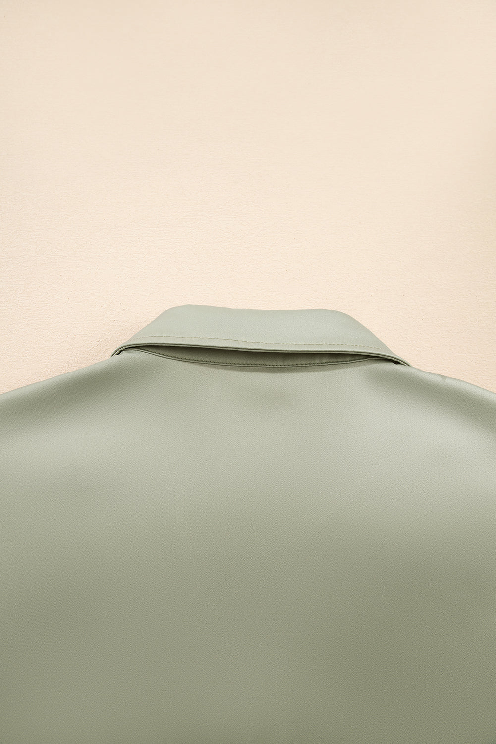 Laurel Green Buttoned Collar Shift Mini Dress