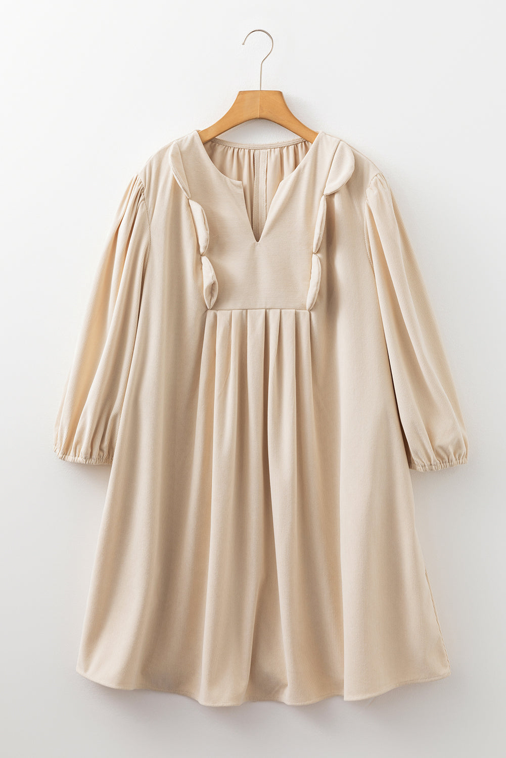 Mila Scallop Detail Mini PLUS Dress