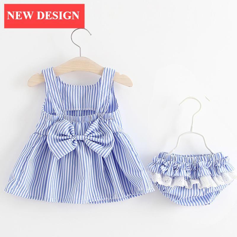 Floral Fruit Print Baby Girl Sleeveless Dress with Matching Hat