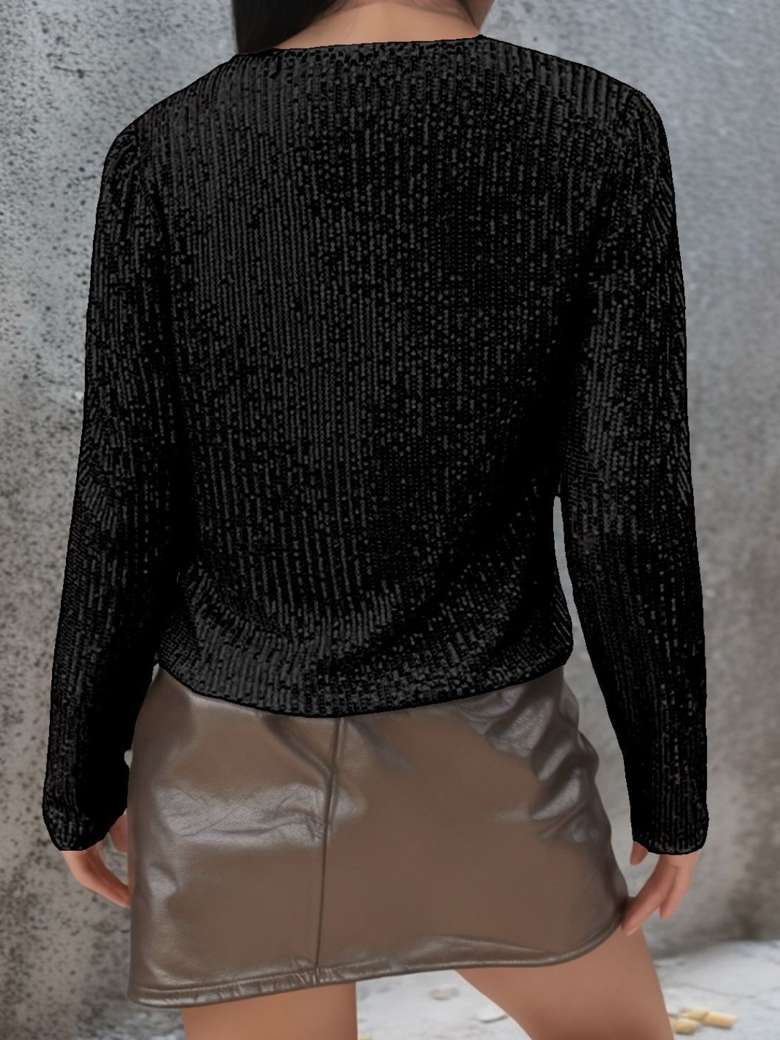 Sequin Open Front Cropped Jacket | Glamorous Party Style