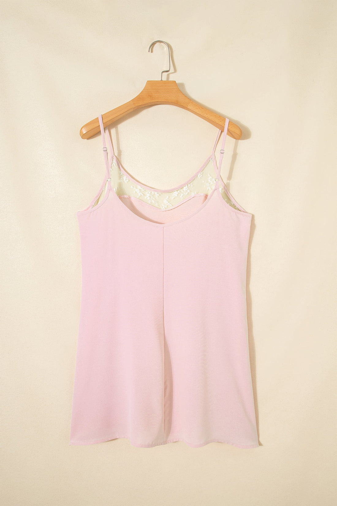 Sheer Lace Patchwork Camisole Nightgown Dress