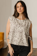 Leopard Pattern Knot Side Vest