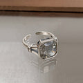 Men's And Women's Square Zircon Ring
