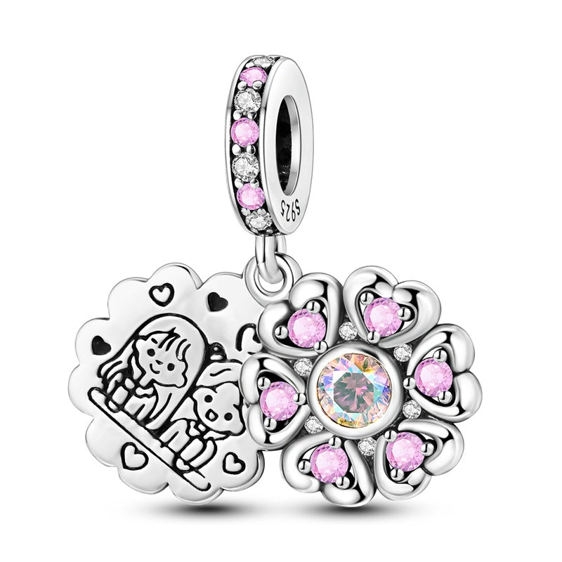 Sisterhood Friendship Heart Pendant Necklace, Silverplated Charm