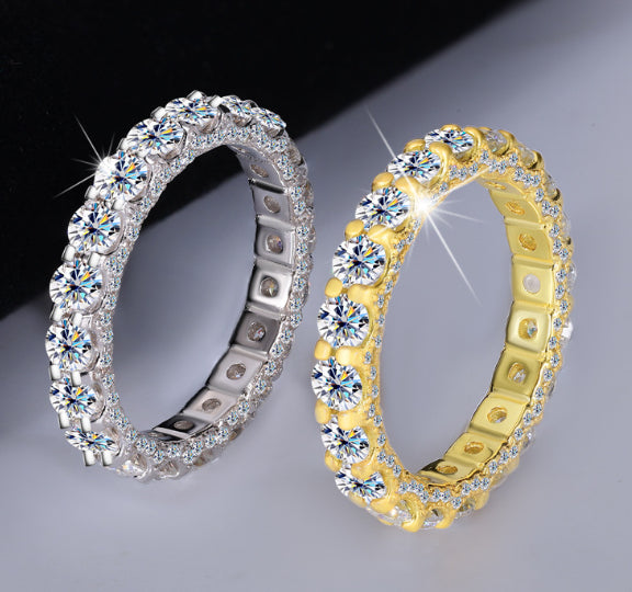 Sterling Silver Moissanite Ring For Women