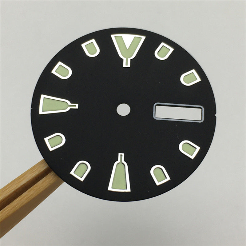 Seiko-modified Watch Dial With Luminous Numerals