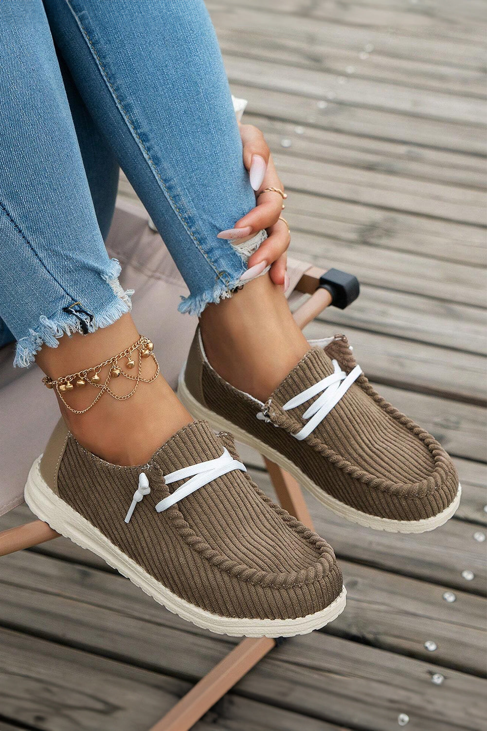 White Lace Up Casual Shoes