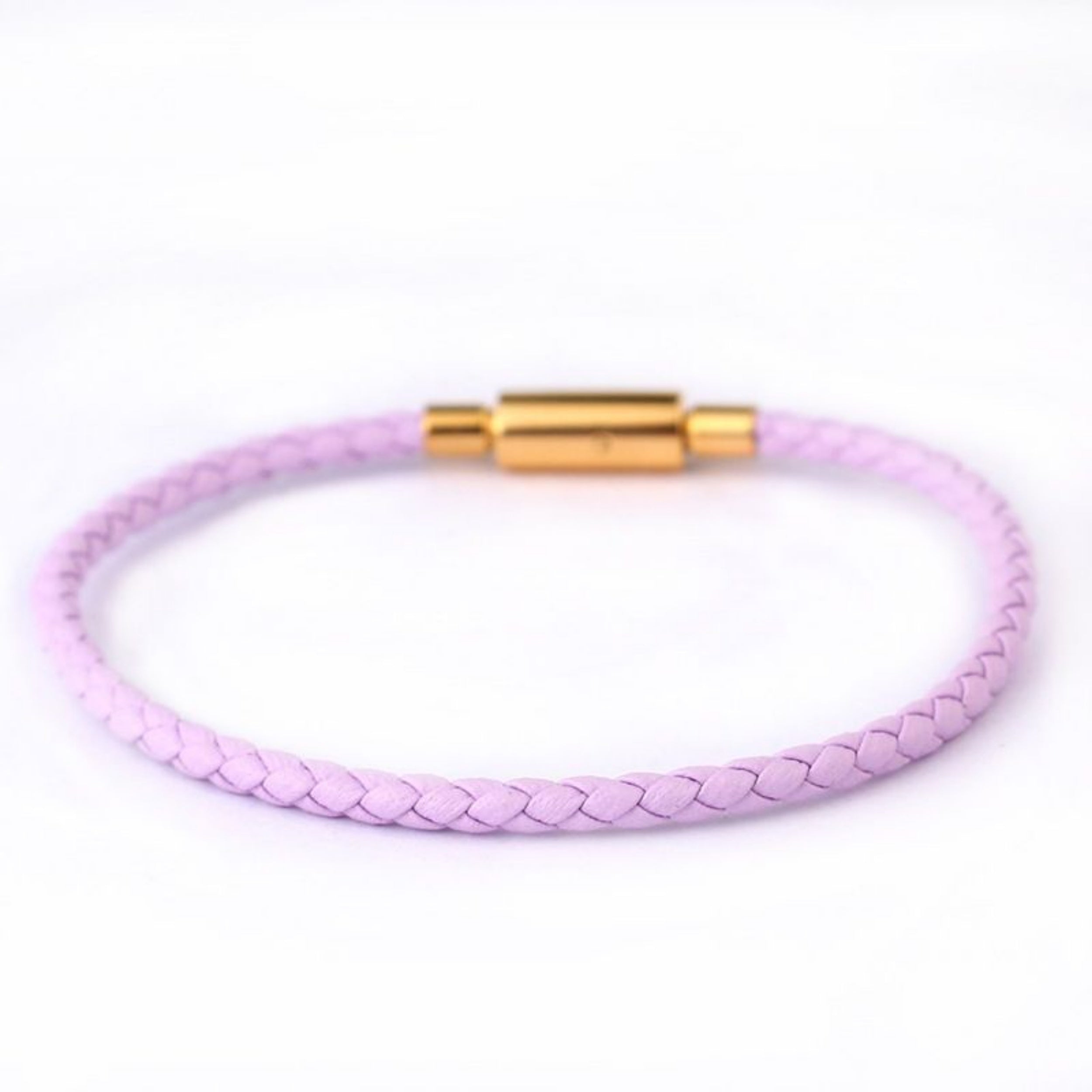 3.0mm Stainless Steel Leather Cord Bracelet With A Single Buckle And Wear-resistant Edging.
