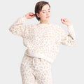 Cozy Lounge Sweater in Taupe Leopard