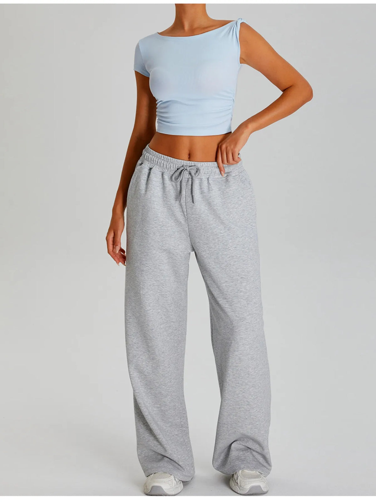 Ruched Side Crop T-Shirt