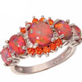 Copper Plate Inlaid Zircon Ring