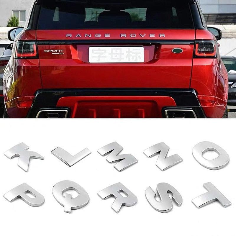 3D Metal Alphabet & Number Car Decals – Premium Chrome Finish