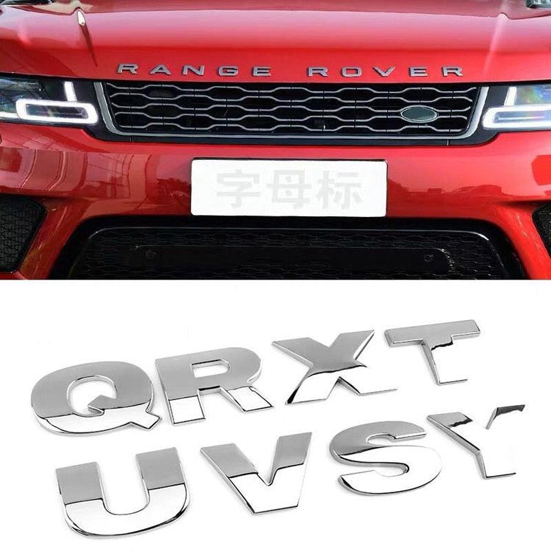 3D Metal Alphabet & Number Car Decals – Premium Chrome Finish
