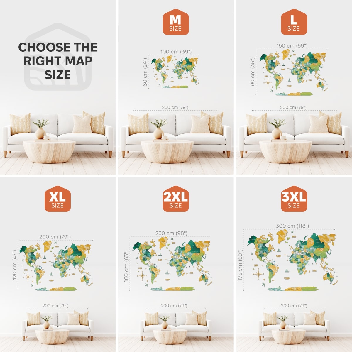 3D Wooden World Map Wall Decor for Travelers