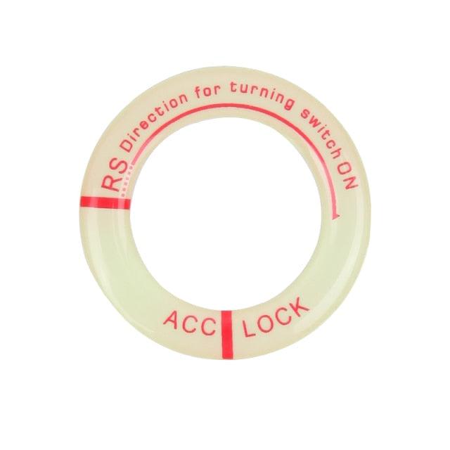 Universal Luminous Ignition Push Button Switch Trim Ring Cover